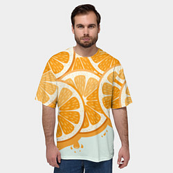 Футболка оверсайз мужская АПЕЛЬСИН ORANGE, цвет: 3D-принт — фото 2