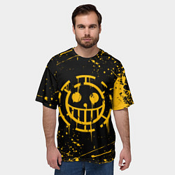 Футболка оверсайз мужская ONE PIECE PIRATES ВАН ПИС ПИРАТЫ ЖЁЛТЫЙ, цвет: 3D-принт — фото 2