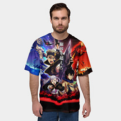 Футболка оверсайз мужская Черный клевер герои и вселенная Аста Юно, цвет: 3D-принт — фото 2