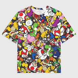 Футболка оверсайз мужская Mario ALLSTARS, цвет: 3D-принт