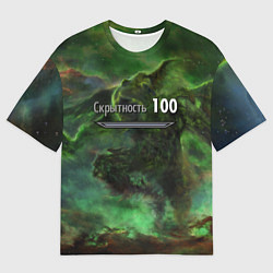 Футболка оверсайз мужская Скрытность скайрим, цвет: 3D-принт
