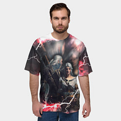 Футболка оверсайз мужская Цирилла Геральт, цвет: 3D-принт — фото 2