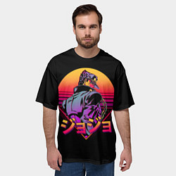 Футболка оверсайз мужская Ретровейв Джотаро, цвет: 3D-принт — фото 2