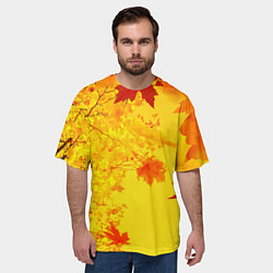 Футболка оверсайз мужская ОСЕННИЕ ЦВЕТА ЗОЛОТАЯ ОСЕНЬ, цвет: 3D-принт — фото 2