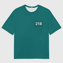 Футболка оверсайз мужская Игрок 218, цвет: 3D-принт