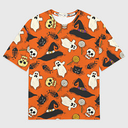 Футболка оверсайз мужская Хэллоуинские шалости, цвет: 3D-принт
