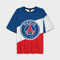 Футболка оверсайз мужская Paris Saint-Germain FC, цвет: 3D-принт