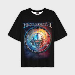 Футболка оверсайз мужская Megadeth, Super Collider, цвет: 3D-принт