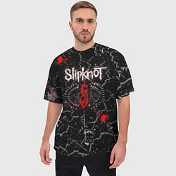 Футболка оверсайз мужская Slipknot Rock Слипкнот Музыка Рок Гранж, цвет: 3D-принт — фото 2