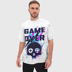 Футболка оверсайз мужская Game OVER - NEON 3D, цвет: 3D-принт — фото 2