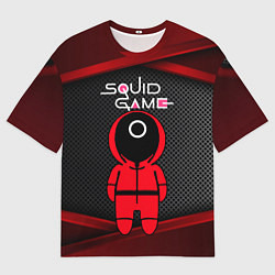 Футболка оверсайз мужская Игра в кальмара - 3D плиты, цвет: 3D-принт