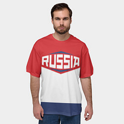Футболка оверсайз мужская Russia, цвет: 3D-принт — фото 2