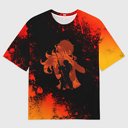 Футболка оверсайз мужская ДИЛЮК DILUC ГЕНШИН, цвет: 3D-принт