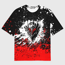 Футболка оверсайз мужская Берсерк: Брызги красок, цвет: 3D-принт