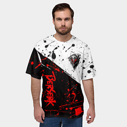 Футболка оверсайз мужская Berserk: Черная маска, цвет: 3D-принт — фото 2