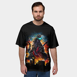 Футболка оверсайз мужская РОКЗИЛЛА, цвет: 3D-принт — фото 2