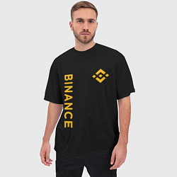 Футболка оверсайз мужская БИНАНС ЛОГО КАРБОН BINANCE LOGO, цвет: 3D-принт — фото 2