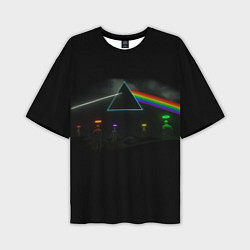 Футболка оверсайз мужская ПИНК ФЛОЙД PINK FLOYD LOGO, цвет: 3D-принт