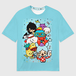 Футболка оверсайз мужская Toca LifeЖ Персонажи, цвет: 3D-принт