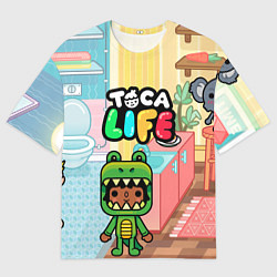 Футболка оверсайз мужская Toca Life: Crocodile, цвет: 3D-принт