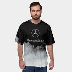 Футболка оверсайз мужская Mercedes-Benz Облака, цвет: 3D-принт — фото 2