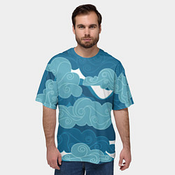 Футболка оверсайз мужская Облака Греции, цвет: 3D-принт — фото 2