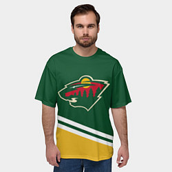 Футболка оверсайз мужская Minnesota Wild NHL, цвет: 3D-принт — фото 2