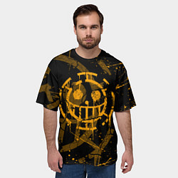 Футболка оверсайз мужская ВАН ПИС ПИРАТЫ ЖЁЛТЫЙ ЛОГО, цвет: 3D-принт — фото 2