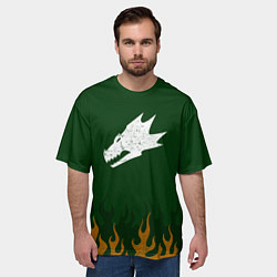 Футболка оверсайз мужская Саламандры цвет легиона, цвет: 3D-принт — фото 2