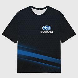 Футболка оверсайз мужская Subaru, sport style, цвет: 3D-принт