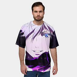 Футболка оверсайз мужская Сатору Гото кастует заклинание, цвет: 3D-принт — фото 2
