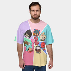 Футболка оверсайз мужская TOCA BOCA WORLD HEROES ТОКА БОКА, цвет: 3D-принт — фото 2