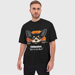 Футболка оверсайз мужская Чихуахуа Chihuahua, цвет: 3D-принт — фото 2