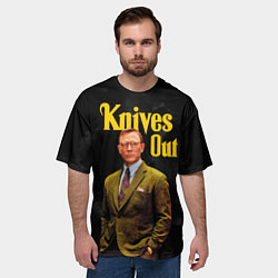 Футболка оверсайз мужская Достать ножи Knives Out, цвет: 3D-принт — фото 2