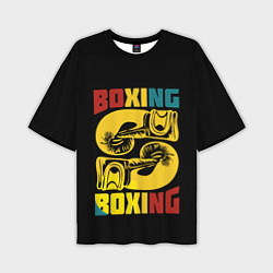 Футболка оверсайз мужская Бокс, Boxing, цвет: 3D-принт