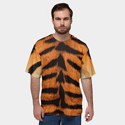 Футболка оверсайз мужская ТИГРИНАЯ ШКУРА, цвет: 3D-принт — фото 2