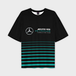 Футболка оверсайз мужская Merсedes PETRONAS F1, цвет: 3D-принт