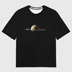 Футболка оверсайз мужская Красавец Сатурн, цвет: 3D-принт