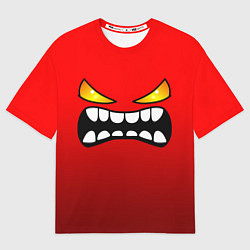 Футболка оверсайз мужская Geometry Dash: Demon Face, цвет: 3D-принт