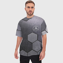 Футболка оверсайз мужская Mercedes-Benz vanguard pattern, цвет: 3D-принт — фото 2