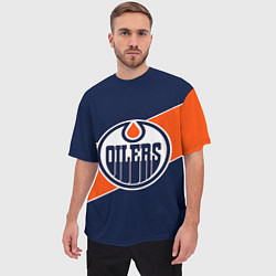 Футболка оверсайз мужская Эдмонтон Ойлерз Edmonton Oilers NHL, цвет: 3D-принт — фото 2