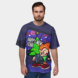 Футболка оверсайз мужская Новогодний Пико, цвет: 3D-принт — фото 2