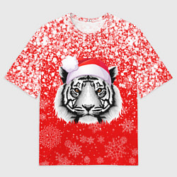 Футболка оверсайз мужская НОВОГОДНИЙ ТИГР 2022 ЕШПУК 2022, цвет: 3D-принт