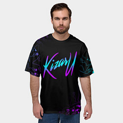 Футболка оверсайз мужская КИЗАРУ НЕОН ЛОГО KIZARU NEON, цвет: 3D-принт — фото 2
