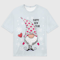 Футболка оверсайз мужская Гном год, цвет: 3D-принт