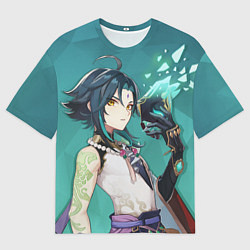 Футболка оверсайз мужская Genshin Impact Xiao Сяо, цвет: 3D-принт