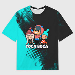 Футболка оверсайз мужская Toca Boca Рита и Леон, цвет: 3D-принт