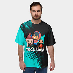 Футболка оверсайз мужская Toca Boca Рита и Леон, цвет: 3D-принт — фото 2