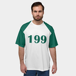 Футболка оверсайз мужская Как в Игре в Кальмара Футболка игрока 199 Али Абду, цвет: 3D-принт — фото 2