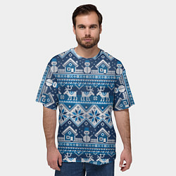 Футболка оверсайз мужская Christmas Pattern, цвет: 3D-принт — фото 2
